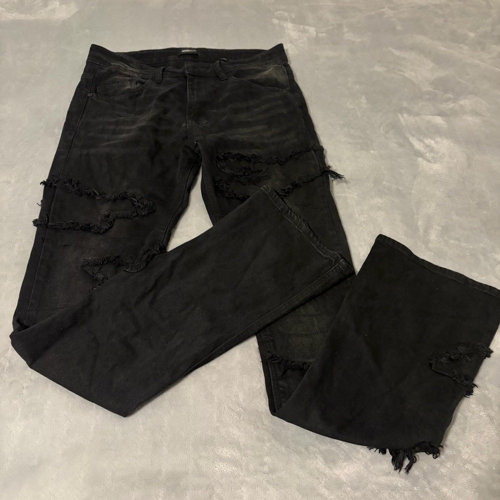 Novamen flare legs distressed jeans